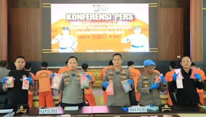 Gelar Konferensi Pers, Kapolres Tubaba Sampaikan Hasil Ungkap Jenis Narkotika