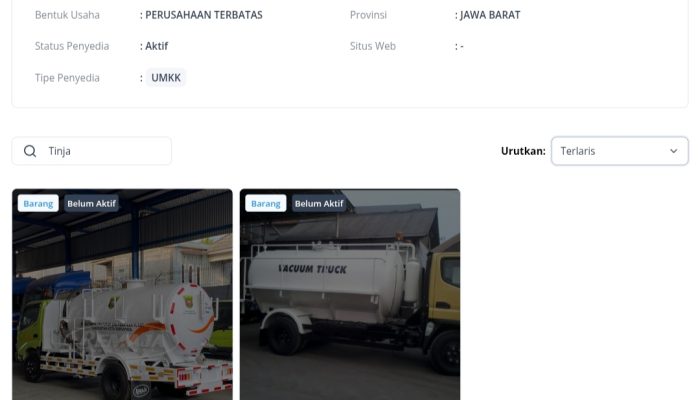 Pengadaan Dinas PUPR Lampung Selatan Diduga Transaksi E-katalog Produk Fiktif